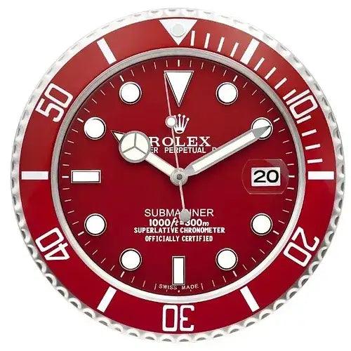 Horloge murale - Submariner rouge