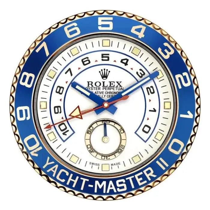 Horloge murale - Yacht Master II Or & Bleu